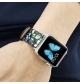 Glitter Leather Strap compatible for Series 7 Smart Watch [Gold]
