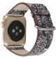 Printed Floral Leather Strap compatible for Series 7 Smart Watch