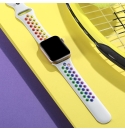 Sport Dotted Strap compatible for Series 7 Smart Watch [White Rainbow]